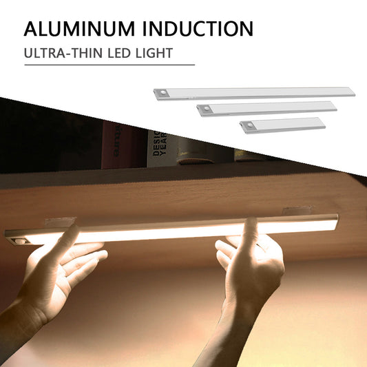 LED Motion Sensor LED Under Cabinet Light USB Rechargeable Wardrobe, Storages