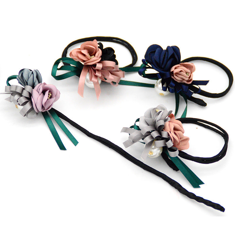 Hair Accessories, Korean Style Bun Hair Flower.