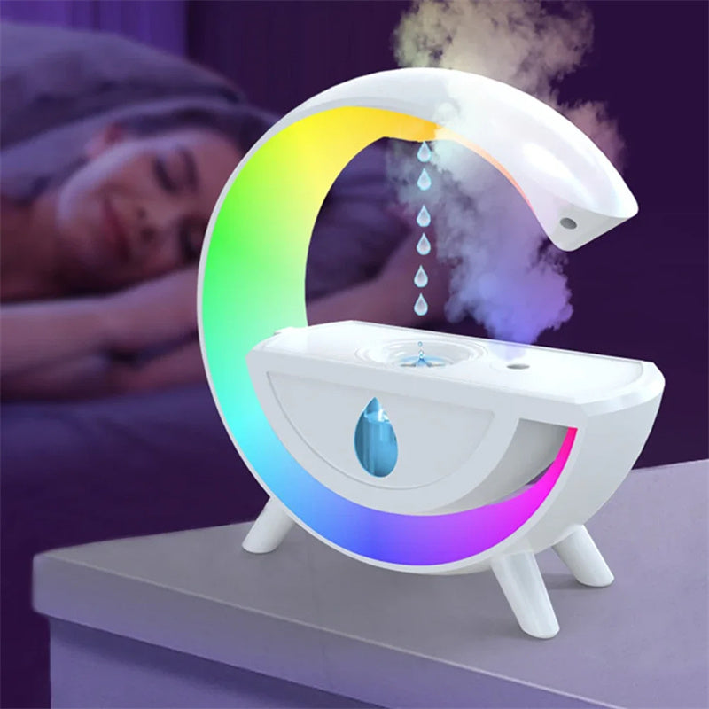 RGB Night Light, Water Droplet Sprayer, Anti-Gravity Air Humidifier, Home, Office, Mist Maker Diffuser