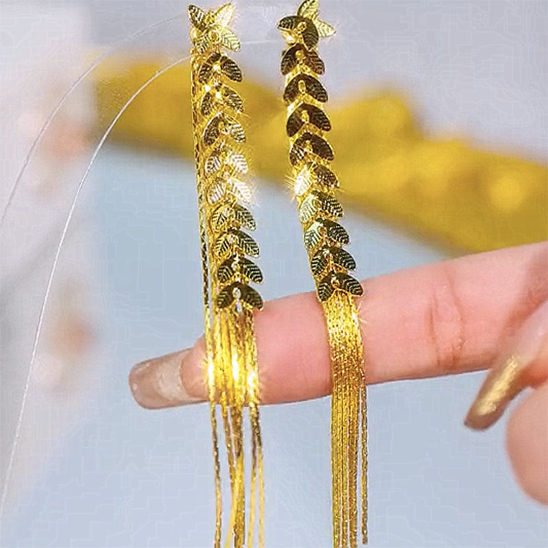 Long Fringe Earrings Dual-wear Women