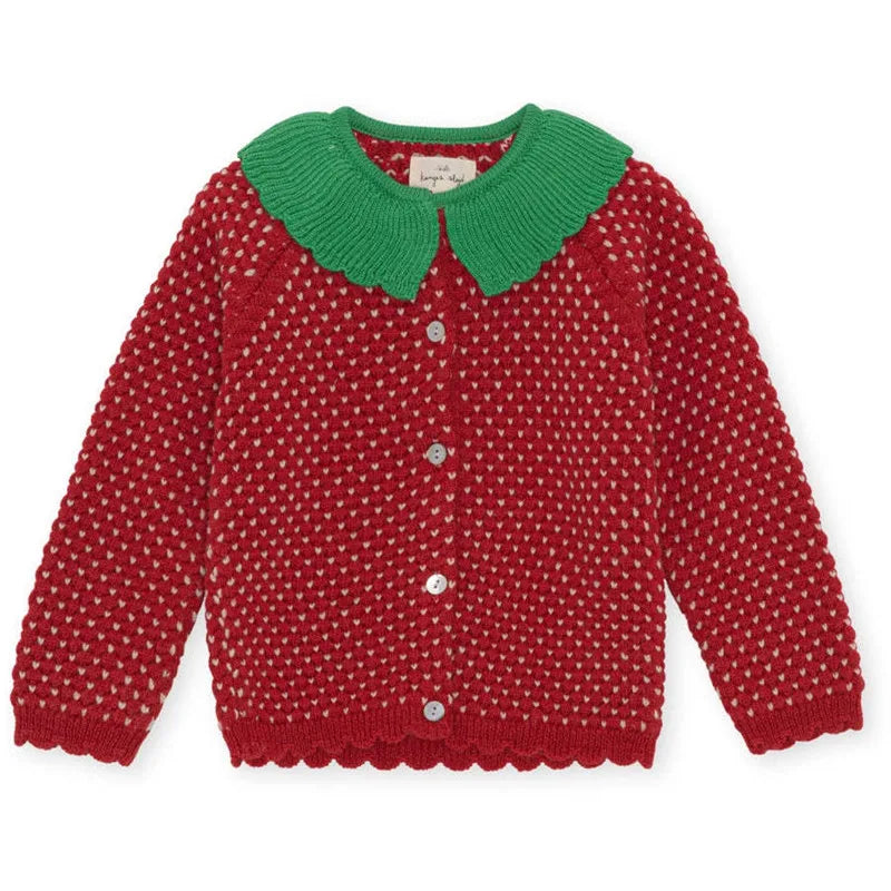 Kids Sweater Strawberry Design Girl Warm Clothes.