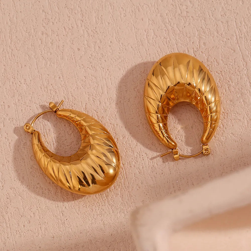 Drop Earrings 18K Gold Plated  Waterproof Stainless Steel Jewelry