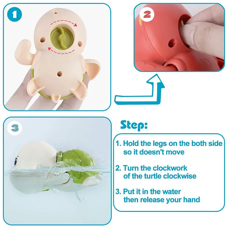 Baby Bath Toys Swimming Turtle.