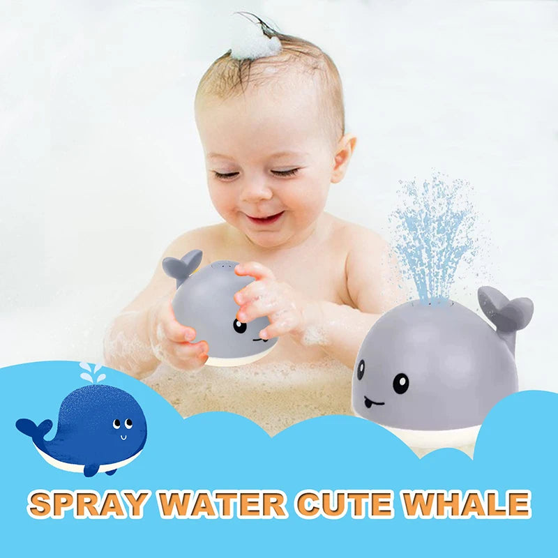 Baby Light Up Bath Toys Whale Automatic Sprinkler Bathtub Toys.