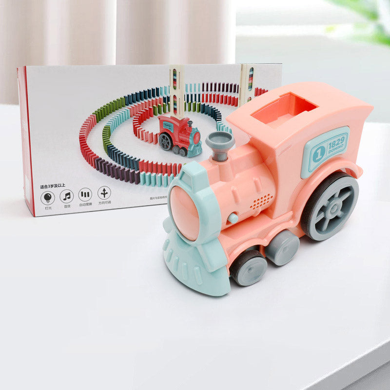 Domino Train Toys Baby Toys Car Puzzle Automatic releases Train Toy.