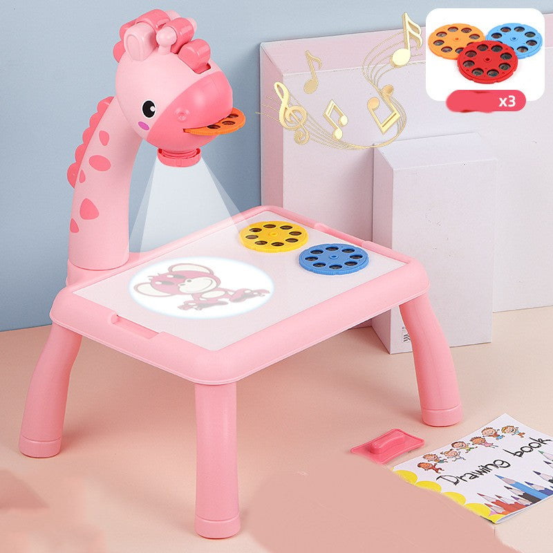 Children LED Projector Art Drawing Table Toys Painting Board Desk_Marryumcollections.com