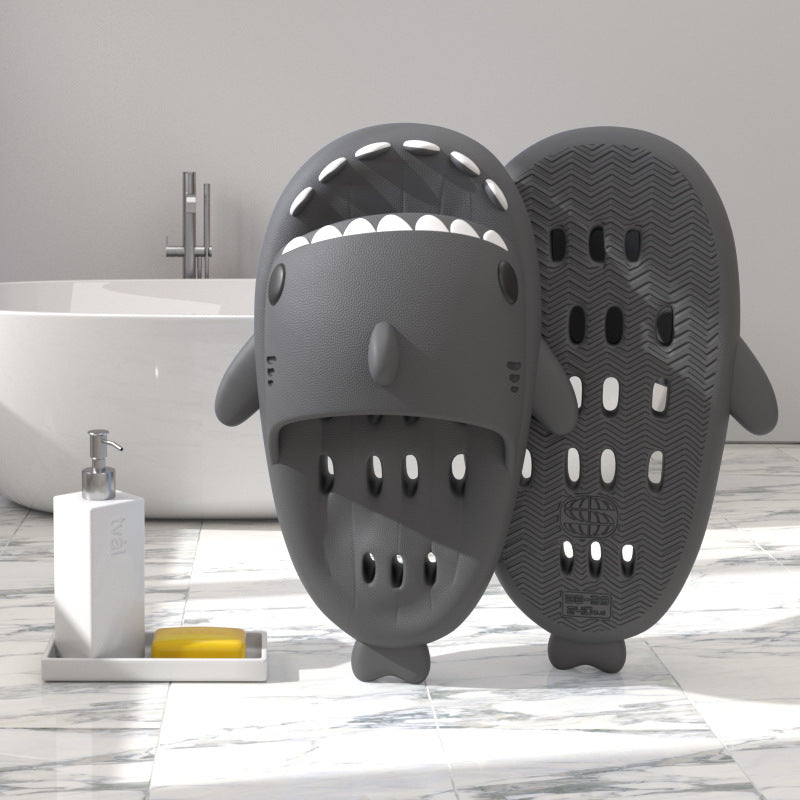 Shower Shoes, Shark Slippers With Drain Holes.