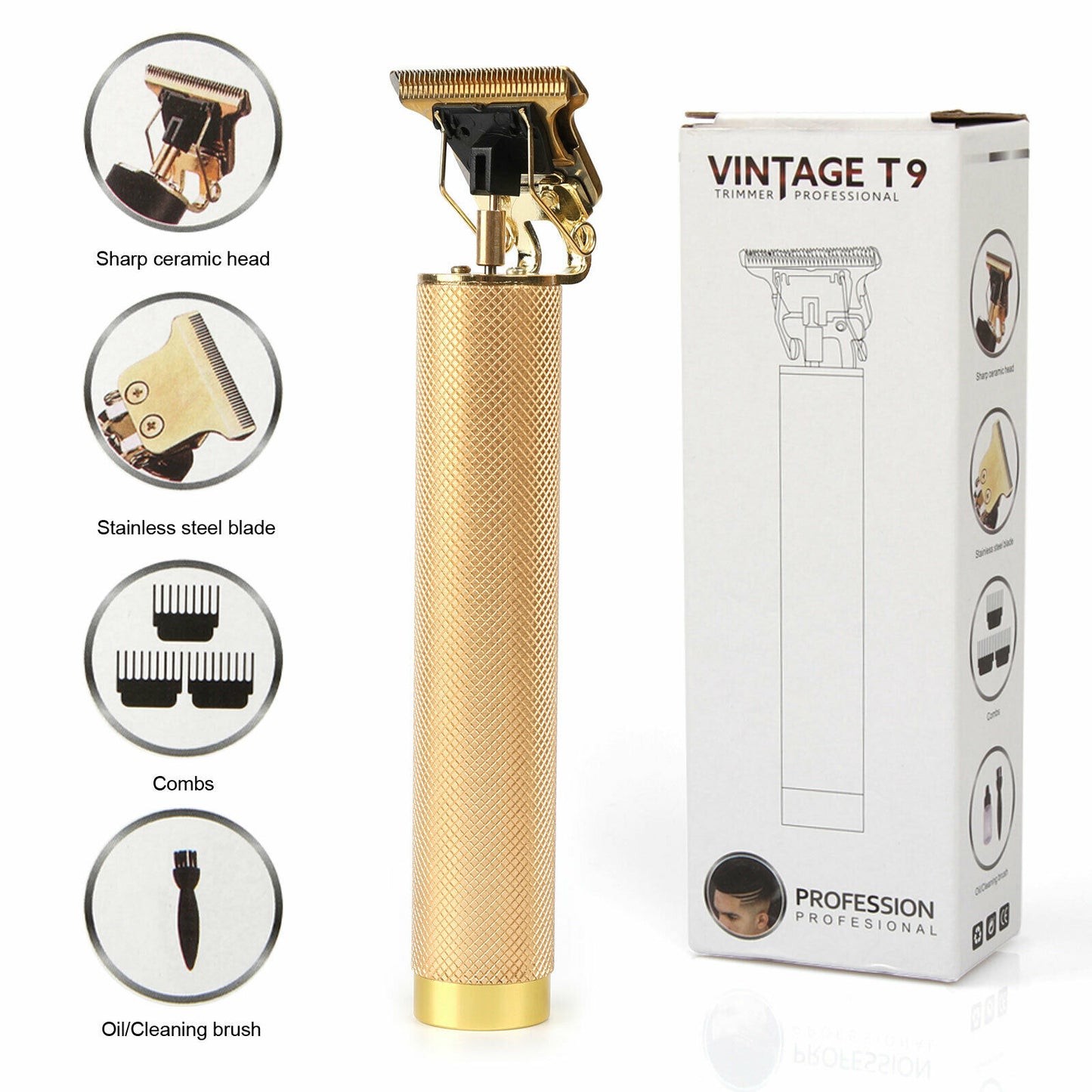 Professional Hair Trimmer , Barbers, USB Electric Hair Clippers Rechargeable, Shaver.